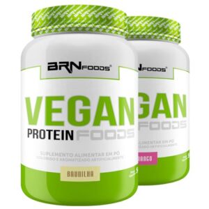 Kit 2x Vegan Protein Baunilha e Morango 2kg - BRN Foods