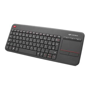 C3Tech Teclado sem fio K-WT200BK Preto Touchpad Layout ABNT2 Anti-Respingo compativel com PC e TV raio de comunicação de até 10 metros possui 3 teclas de atalho multimÃdia plug and play