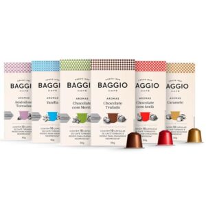 Kit de Cápsulas de Café Experience Baggio Café, compatível com Nespresso, contém 60 cápsulas