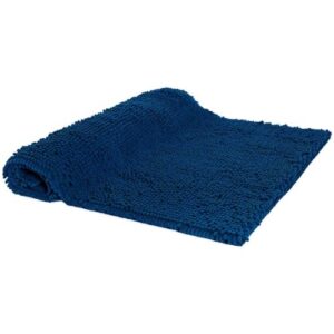 01 Tapete para Banheiro - 60cm x 40cm - Tapete Popcorn Antiderrapante Bolinha (Azul)