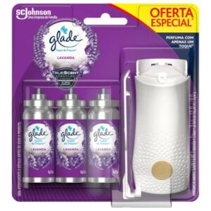 Glade Aromatizador de Ambiente, Odorizador de Ambiente Lavanda, 1 Aparelho Spray e 3 Refis 12ml cada