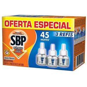 Repelente LÃquido Elétrico SBP Refil - Caixa c/ 3 Unidades 35ml cada