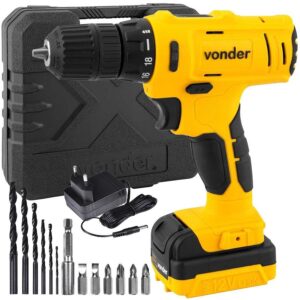 Parafusadeira Furadeira Profissional Led Broca Maleta PFV120 Vonder - Parafusadeira