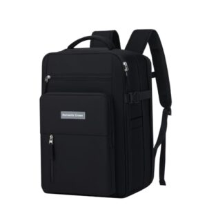 Mochila de Viagem Expansivel Avião Grande Feminina,Mochila Executiva Masculina Impermeável Reforçada para Notebook,Casual Esportes Hiking Escola Presente (Preto)