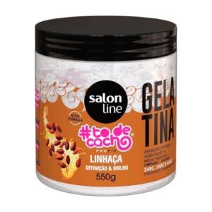 Salon Line, Gelatina Capilar, ToDeCacho, Linhaça, Definição e Brilho, Vegana - Cabelos Ondulados, Cacheados e Crespos, 550 g