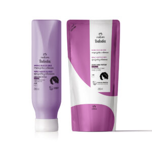 Kit Creme para Pentear Crespos Tododia Amora e Óleo de Coco com Refil 2 un de 280 ml